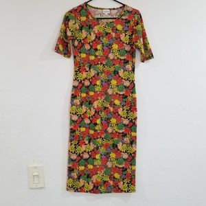 LuLaRoe long flowery dress beautiful & colorful